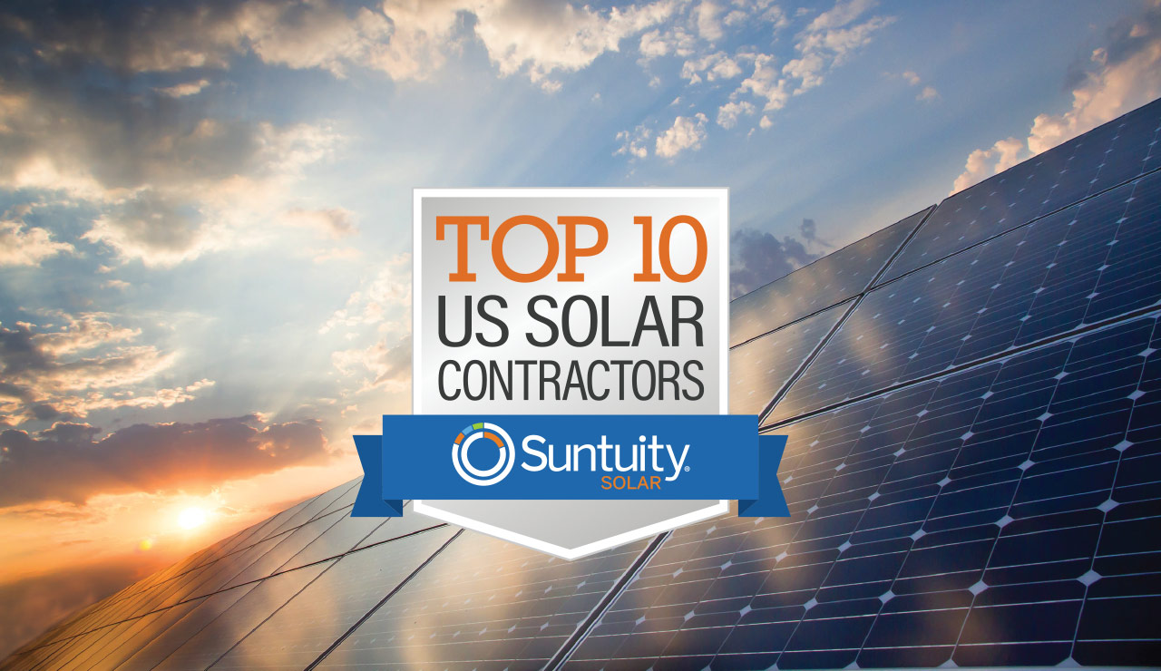 Suntuity Solar figura entre los 10 mejores contratistas de energía solar residencial de Estados Unidos